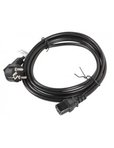 Lanberg CA-C13C-11CC-0030-BK cable de transmisión Negro 3 m C13 acoplador CEE7 7 2