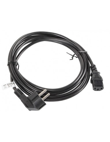 Lanberg CA-C13C-11CC-0030-BK cable de transmisión Negro 3 m C13 acoplador CEE7 7