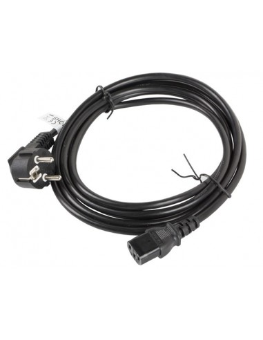 Lanberg CA-C13C-11CC-0050-BK cable de transmisión Negro 5 m C13 acoplador CEE7 7