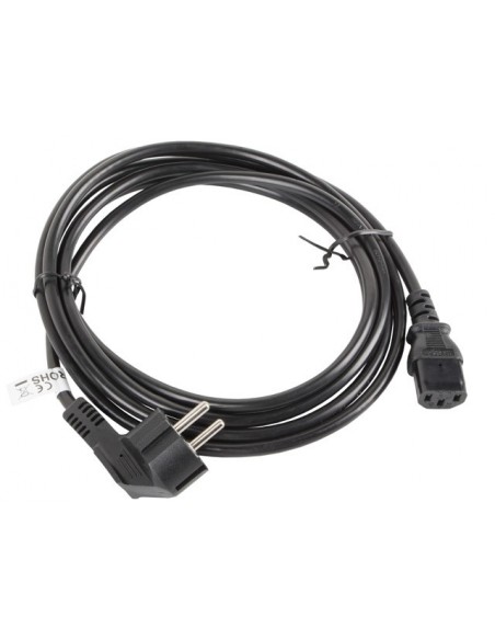 Lanberg CA-C13C-11CC-0050-BK cable de transmisión Negro 5 m C13 acoplador CEE7 7
