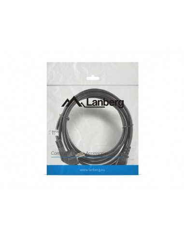 Lanberg CA-C13C-11CC-0050-BK cable de transmisión Negro 5 m C13 acoplador CEE7 7