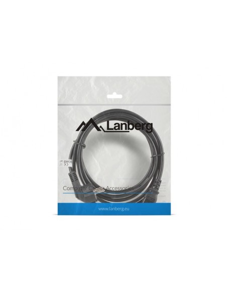 Lanberg CA-C13C-11CC-0050-BK cable de transmisión Negro 5 m C13 acoplador CEE7 7