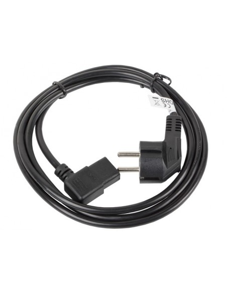 Lanberg CA-C13C-12CC-0018-BK cable de transmisión Negro 2 m C13 acoplador CEE7 7