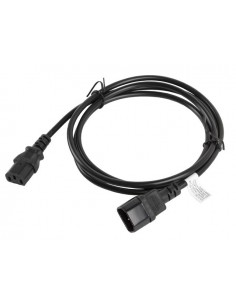 Lanberg CA-C13E-11CC-0018-BK cable de transmisión Negro 1,8 m C13 acoplador C14 acoplador 2