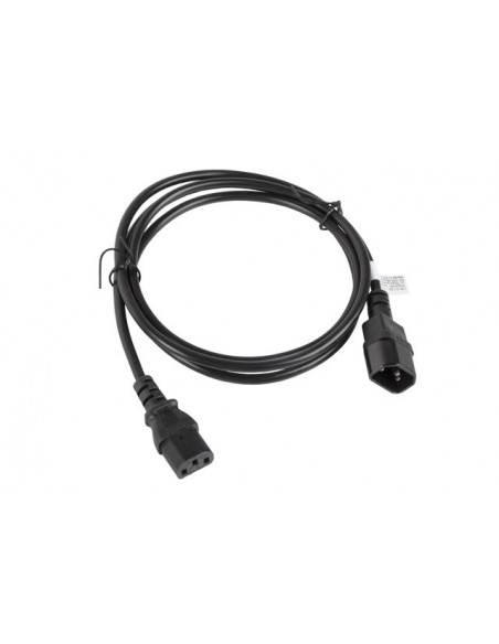 Lanberg CA-C13E-11CC-0018-BK cable de transmisión Negro 1,8 m C13 acoplador C14 acoplador