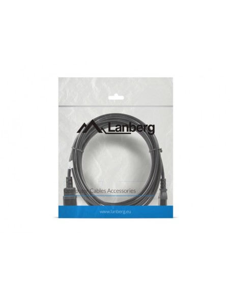 Lanberg CA-C13E-11CC-0050-BK cable de transmisión Negro 5 m C13 acoplador C14 acoplador