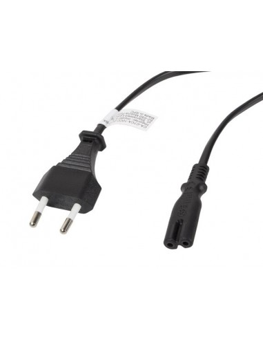 Lanberg CA-C7CA-10CC-0030-BK cable de transmisión Negro 3 m C7 acoplador CEE7 16