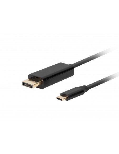 Lanberg CA-CMDP-10CU-0005-BK adaptador de cable de vídeo 0,5 m USB Tipo C DisplayPort Negro