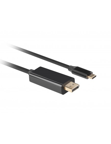 Lanberg CA-CMDP-10CU-0005-BK adaptador de cable de vídeo 0,5 m USB Tipo C DisplayPort Negro