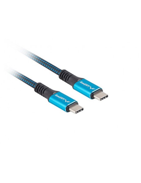 Lanberg CA-CMCM-45CU-0012-BK cable USB 0,12 m USB4 Gen 2x2 USB C Negro, Azul