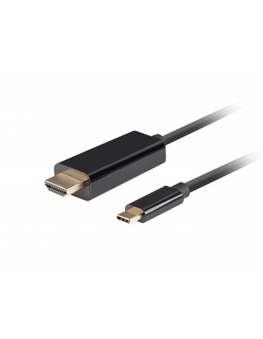 Lanberg CA-CMHD-10CU-0005-BK adaptador de cable de vídeo 0,5 m USB Tipo C HDMI Negro