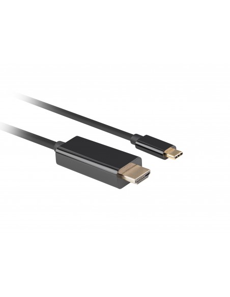 Lanberg CA-CMHD-10CU-0010-BK adaptador de cable de vídeo 1 m USB Tipo C HDMI Negro