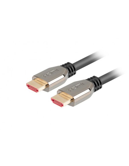 Lanberg CA-HDMI-30CU-0010-BK cable HDMI 1 m HDMI tipo A (Estándar) Negro, Plata