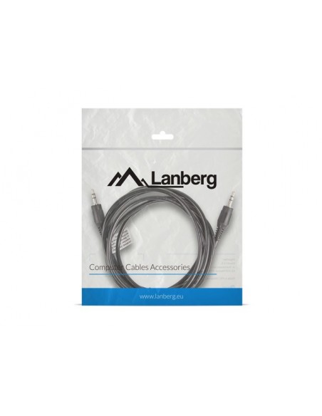 Lanberg CA-MJMJ-10CC-0020-BK cable de audio 2 m 3,5mm Negro