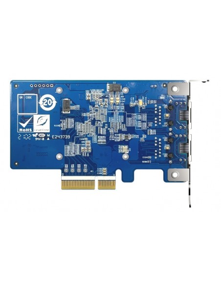 QNAP QXG-10G2T-X710 adaptador y tarjeta de red Interno Ethernet 1000 Mbit s