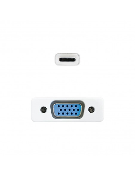 Nanocable Conversor USB-C a VGA. USB-C M-VGA H, Aluminio 10 cm