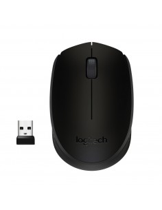 Logitech M171 Black-K ratón Ambidextro RF inalámbrico Óptico 1000 DPI