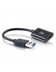 C2G Convertidor adaptador USB-C® hembra a USB-A macho SuperSpeed de 5 GB s y 15 cm (6 in)