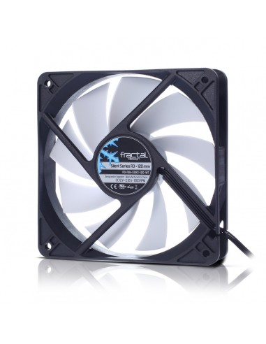 Fractal Design Silent Series R3 120 mm Carcasa del ordenador Ventilador 12 cm Negro, Blanco