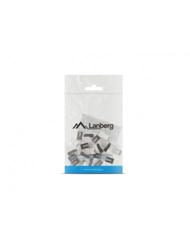 Lanberg PLS-6020 conector RJ-45 Acero inoxidable, Transparente