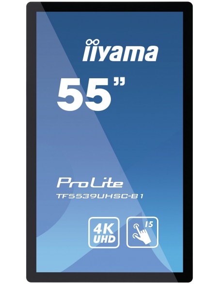 iiyama ProLite TF5539UHSC-B1AG pantalla para PC 139,7 cm (55") 3840 x 2160 Pixeles 4K Ultra HD LED Pantalla táctil