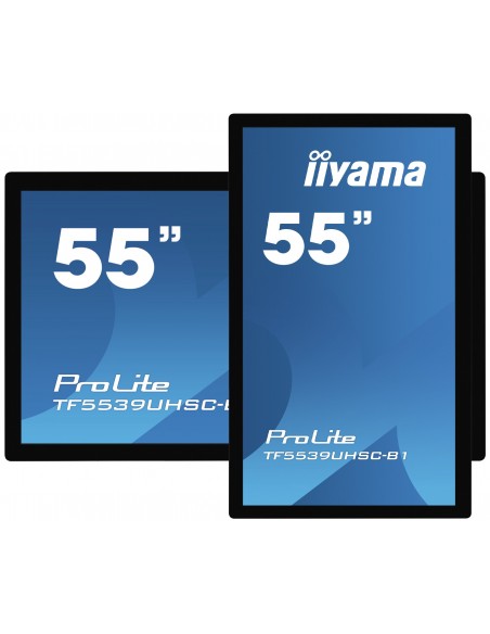 iiyama ProLite TF5539UHSC-B1AG pantalla para PC 139,7 cm (55") 3840 x 2160 Pixeles 4K Ultra HD LED Pantalla táctil