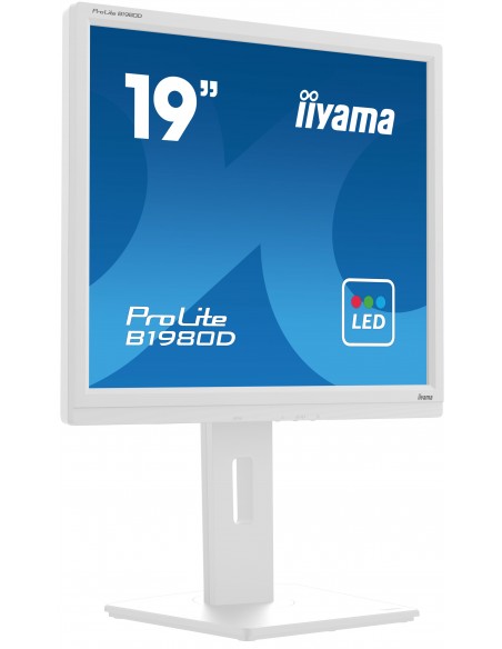 iiyama ProLite B1980D-W5 pantalla para PC 48,3 cm (19") 1280 x 1024 Pixeles SXGA LCD Blanco