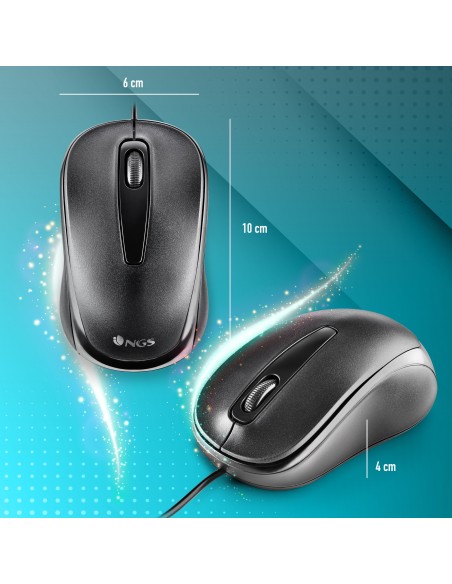 NGS EASY DELTA ratón Ambidextro USB tipo A Óptico