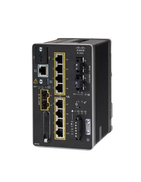 Cisco IE-3200-8P2S-E switch Gestionado L2 Fast Ethernet (10 100) Energía sobre Ethernet (PoE) Negro