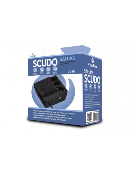 CoolBox Sai Scudo 600 sistema de alimentación ininterrumpida (UPS) 0,6 kVA 300 W 3 salidas AC