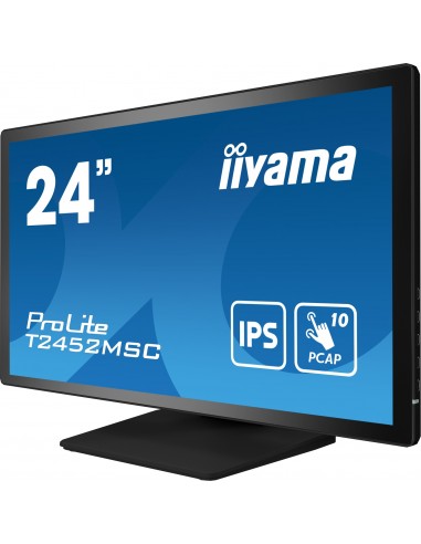 iiyama ProLite T2452MSC-B1 pantalla para PC 60,5 cm (23.8") 1920 x 1080 Pixeles Full HD LCD Pantalla táctil Multi-usuario Negro