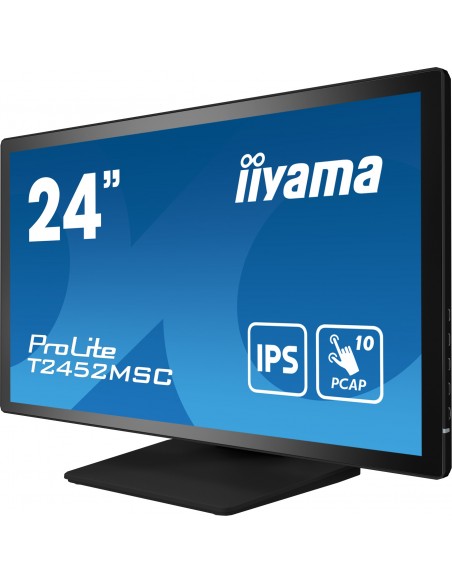 iiyama ProLite T2452MSC-B1 pantalla para PC 60,5 cm (23.8") 1920 x 1080 Pixeles Full HD LCD Pantalla táctil Multi-usuario Negro