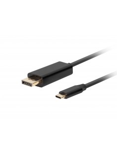 Lanberg CA-CMDP-10CU-0018-BK adaptador de cable de vídeo 1,8 m USB Tipo C DisplayPort Negro