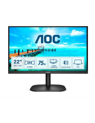 AOC B2 22B2H EU LED display 54,6 cm (21.5") 1920 x 1080 Pixeles Full HD Negro