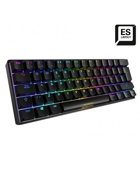 Sharkoon SGK50 S4 teclado USB QWERTY Español Negro