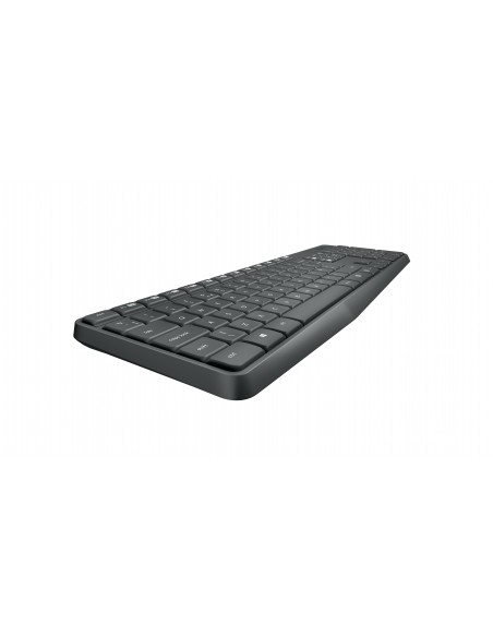 Logitech MK235 teclado Ratón incluido USB QWERTZ Suizo Gris