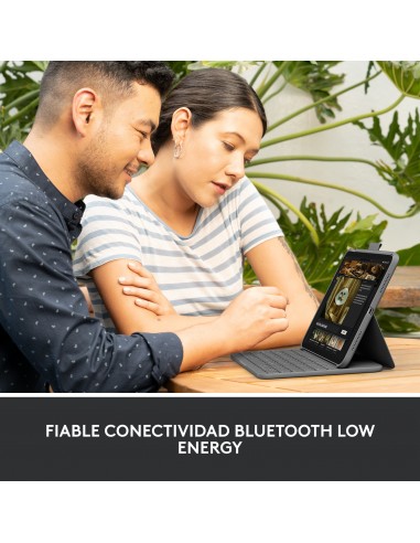 Logitech Slim Folio Gris Bluetooth QWERTY Español