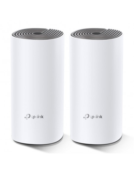 TP-Link Deco E4 (2-pack) Doble banda (2,4 GHz   5 GHz) Wi-Fi 5 (802.11ac) Blanco, Gris Interno