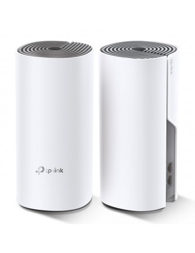 TP-Link Deco E4 (2-pack) Doble banda (2,4 GHz   5 GHz) Wi-Fi 5 (802.11ac) Blanco, Gris Interno