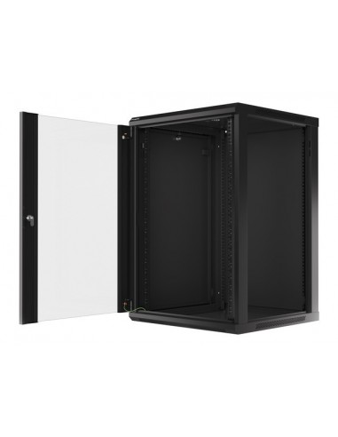 Lanberg WF01-6618-10B armario rack 18U Bastidor de pared Negro
