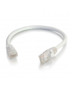 C2G Cable de conexión de red de 0,5 m Cat6 sin blindaje y con funda (UTP), color blanco 2