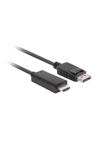 Lanberg CA-DPHD-11CC-0050-BK cambiador de género para cable DisplayPort HDMI Negro
