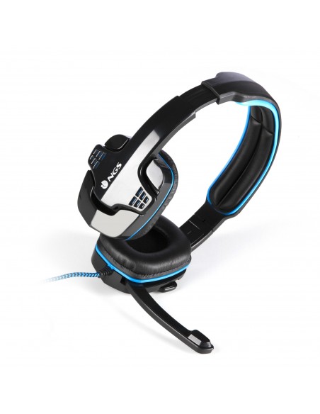 NGS GHX-505 auricular y casco Auriculares Alámbrico Diadema Juego Negro, Azul