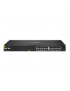 Aruba 6100 24G Class4 PoE 4SFP+ 370W Gestionado L3 Gigabit Ethernet (10 100 1000) Energía sobre Ethernet (PoE) 1U Negro