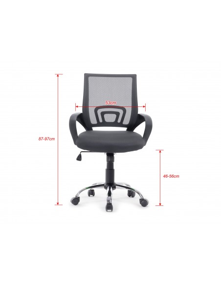 Equip 651014 silla de oficina y de ordenador Asiento acolchado Respaldo de malla