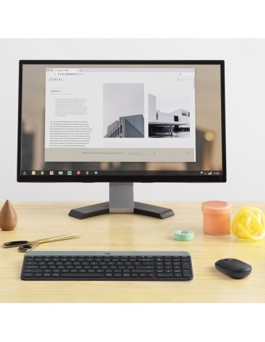 Logitech MK470 teclado Ratón incluido RF inalámbrico QWERTY Internacional de EE.UU. Grafito