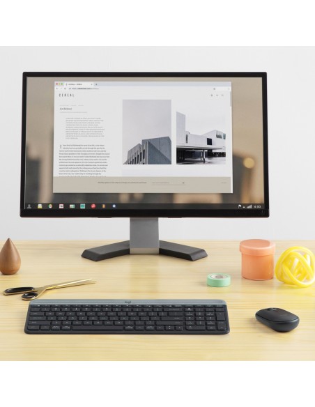Logitech MK470 teclado Ratón incluido RF inalámbrico QWERTY Internacional de EE.UU. Grafito