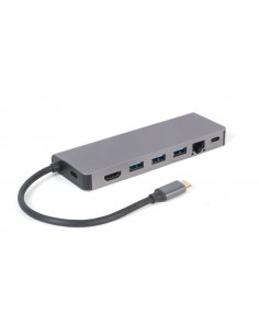 Gembird A-CM-COMBO5-05 hub de interfaz USB 3.2 Gen 1 (3.1 Gen 1) Type-C 5000 Mbit s Gris 2