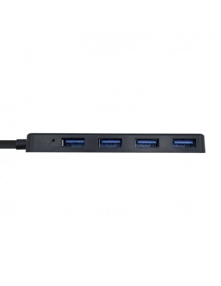 AISENS Hub USB 3.0, Tipo A M - 4 x Tipo A H, Negro, 30 cm