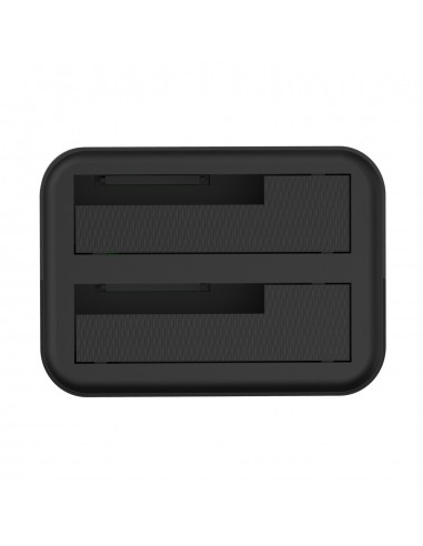 AISENS Estacion De Docking De Doble Bahia ASDS-D01B SATA 2.5 3.5 A USB 3.0 3.1 Gen1, Clone, Negra